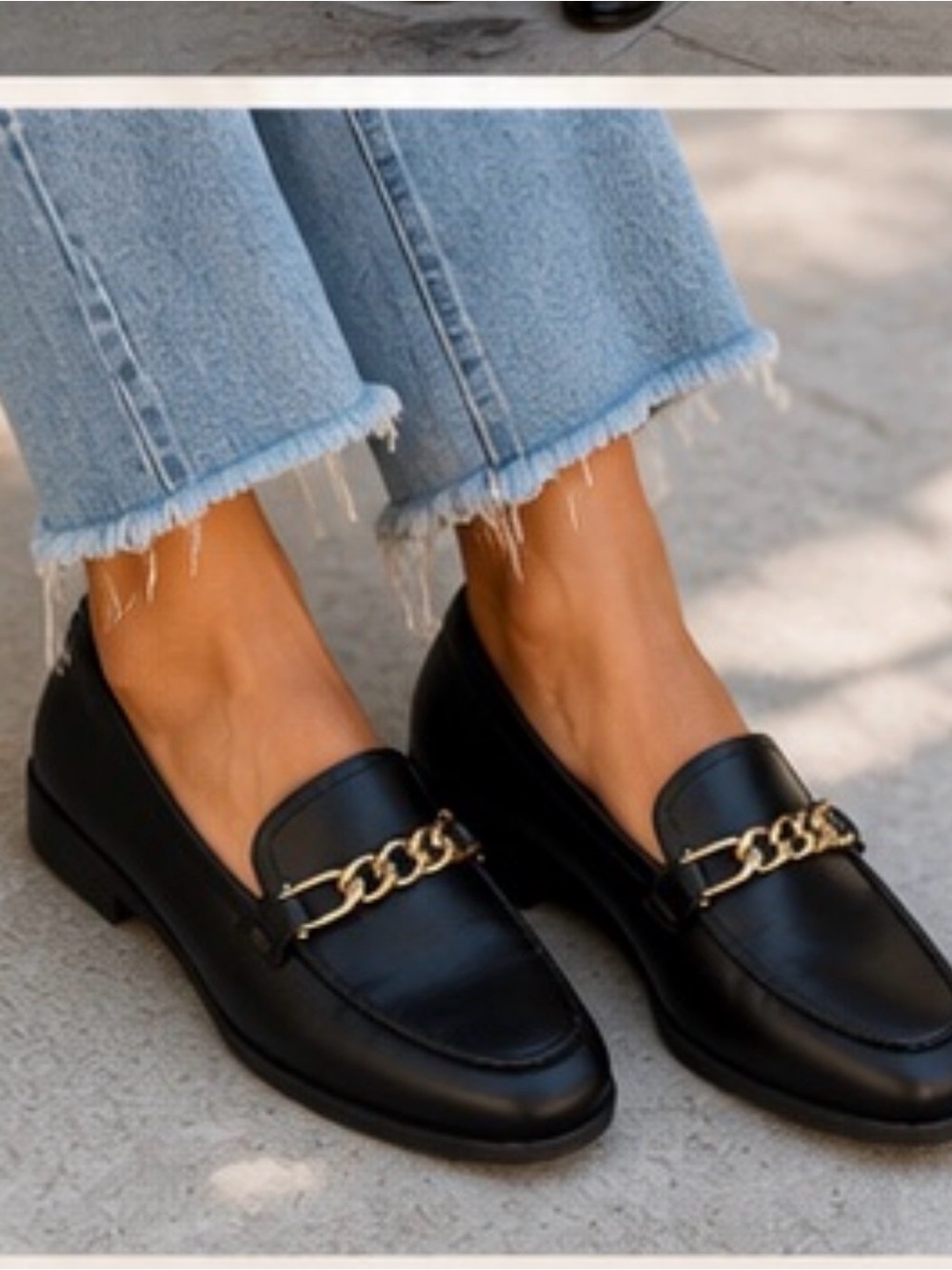 Naturalizer Loafers Sawyer Chain Horse Bit Slip On Flats Black Leather Size 8